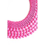 Neon Pink Stone Tiered Chain Bib Necklace